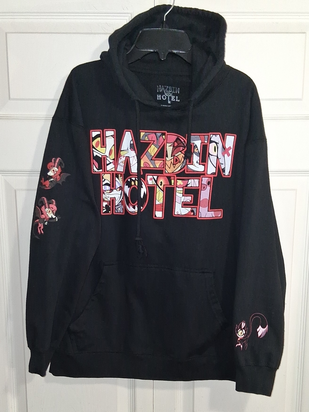 Hazbin Hotel Black Logo Pullover Hoodie